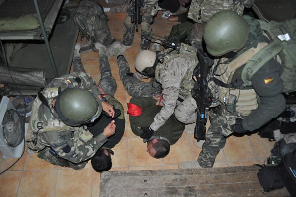 Prisoners following the assault of an installation