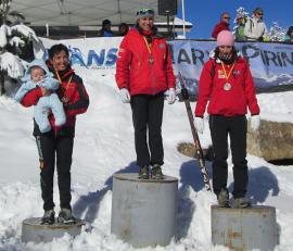 La sargento Sáez en el podio del Campeonato Nacional