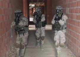 Práctica de los zapadores en combate en ZZUU