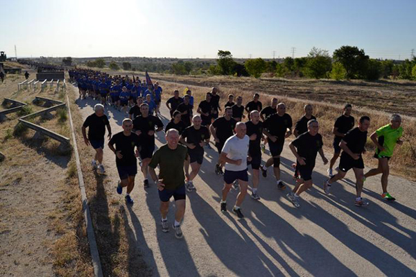 Toda la unidad participó en la carrera matinal