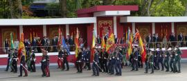 Dignitaries watching the parade