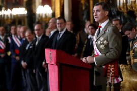 The King during his speech in Madrid