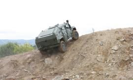 Exhibición dinámica en la pista de pruebas