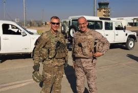 El TG Alejandre con el general estadounidense Sims