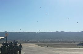 Students' parachute jumping 