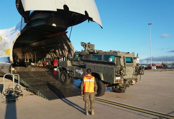 Vehicles' load  in an AN-124 