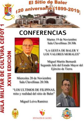 Cartel promocional de las conferencias