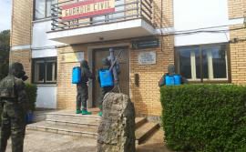 Desinfección de cuartel Guardia Civil en Mayorga