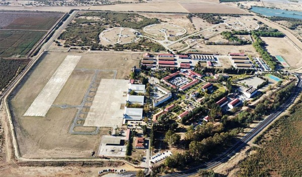 Vista aérea de la base "El Copero" 