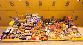 Parte de los alimentos recogidos en Ceuta