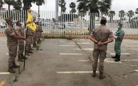 Militares en Ceuta tras el regreso desde Irak