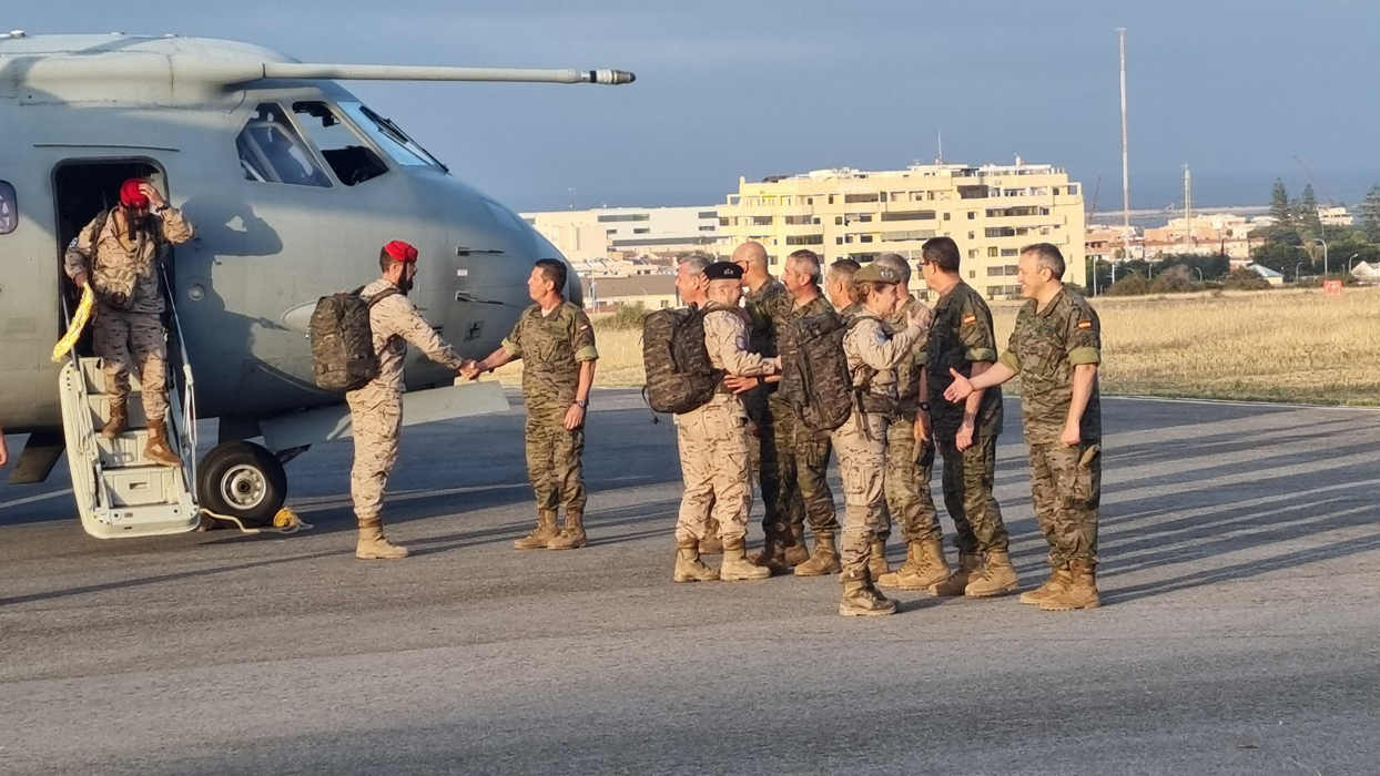 Arrival at Melilla Military Airfield