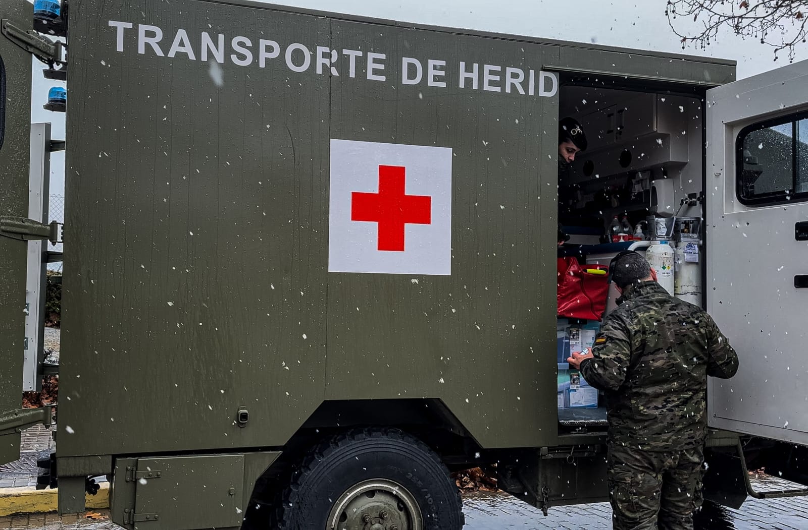 An ambulance is part of the deployment