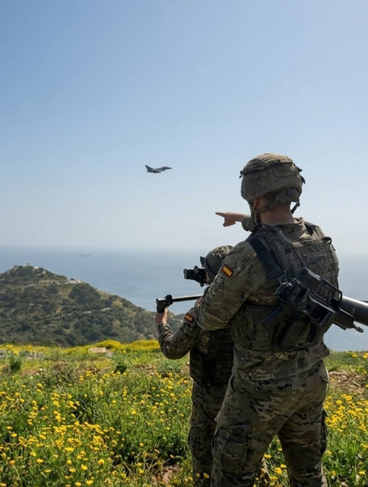 Instrucción del Regimiento Mixto de Artillería nº 30 de Ceuta con el Ejército del Aire y del Espacio