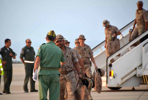 The legionnaires returned in three batches after a six-month deployment