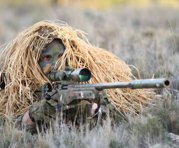 Elite sniper on the ground