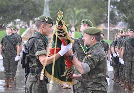 The new unit receives its standard