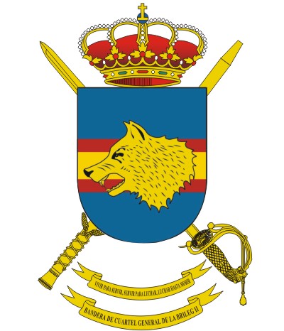 Escudo Bandera de Cuartel General de la Brigada 'Rey Alfonso XIII' II de la Legión Escudo Bandera de Cuartel General de la Brigada 'Rey Alfonso XIII' II de la Legión