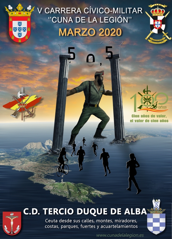 Cartel oficial de la V Edición de la Carrera La Cuna de La Legión