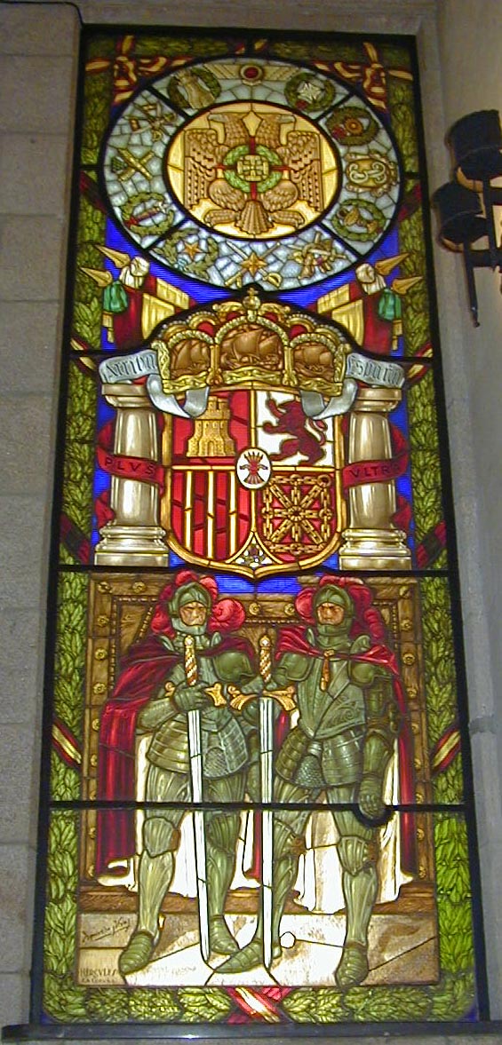 Stained-glass window of the main staircase