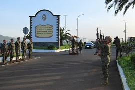 Primera visita del teniente general Jefe del Mando de Canarias al Regimiento de Artillería de Campaña nº 93