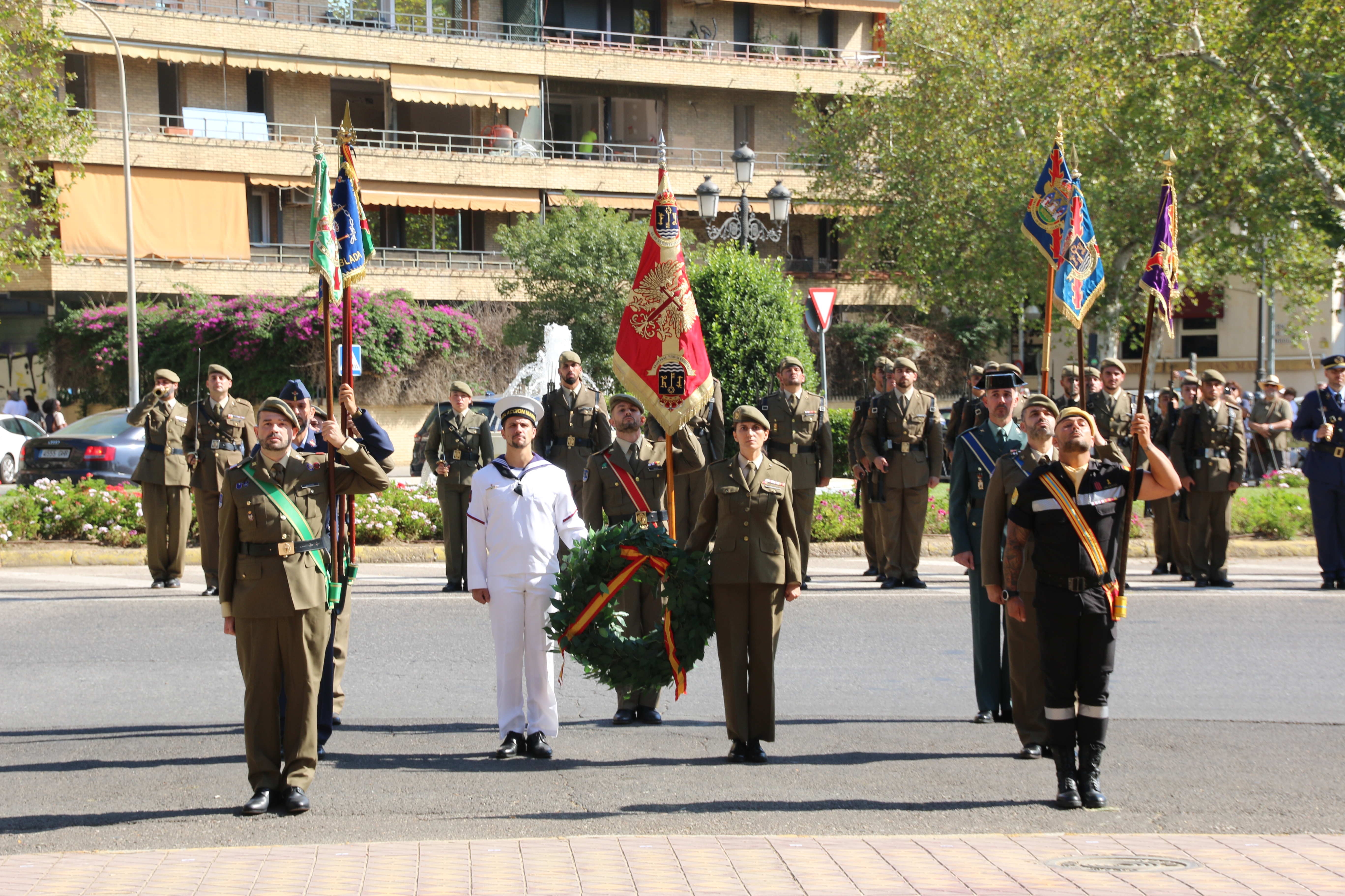 Homenaje a los que dieron su vida por España.