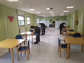 Inicio de las tareas de desinfección en las zonas comunes