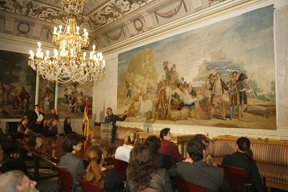 EL TAPIZ LA ERA RETORNA AL PALACIO DE BUENAVISTA TRAS SU RESTAURACIÓN.