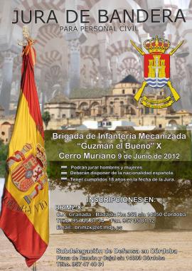 Cartel promocional de la jura de Bandera en Córdoba