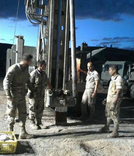 La perforación alcanzó cerca de 200 metros