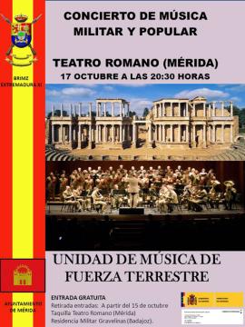 Cartel promocional del concierto en Mérida