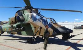 El helicóptero en la base de las FAMET