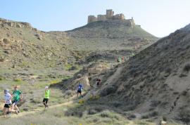 Bajada desde el castillo durante la carrera
