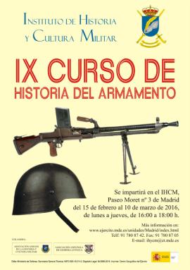 Cartel promocional del Curso de Hª del Armamento