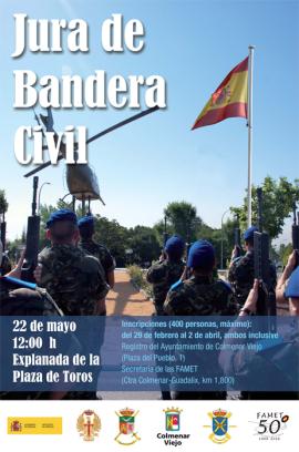 Cartel promocional de la jura de Bandera