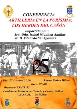 Cartel promocional de la conferencia en Melilla 