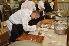 Preparación de postre