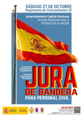 Cartel promocional de la jura de Bandera