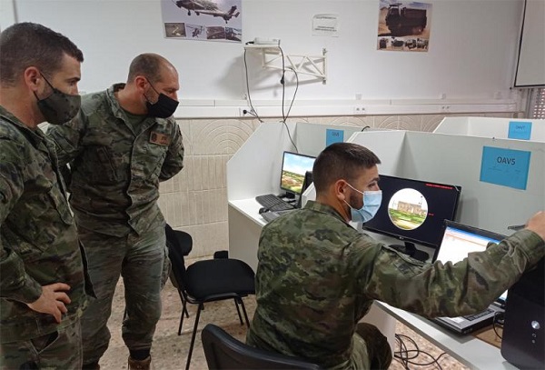 Advanced observer designates target in simulator Advanced observer designates target in simulator