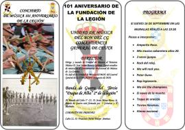 Cartel del concierto que se celebra en Ceuta