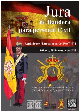 Cartel informativo de la Jura de Bandera