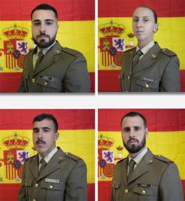 Fotografía oficial de los otros cuatro soldados