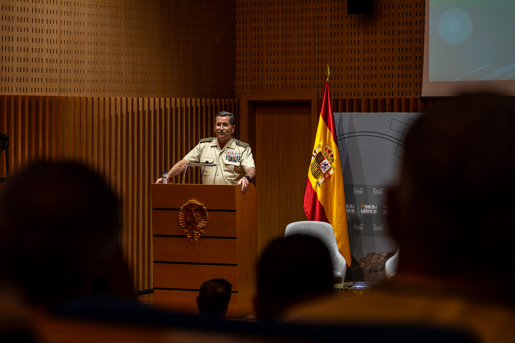 El JEME durante su alocución  
