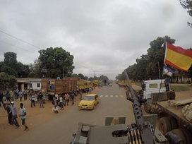 Una patrulla en acción . 