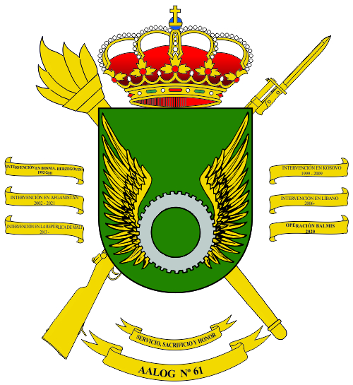 Escudo de la Agrupación de Apoyo Logístico n&ordm; 61