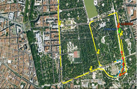 Recorrido de la carrera popular.