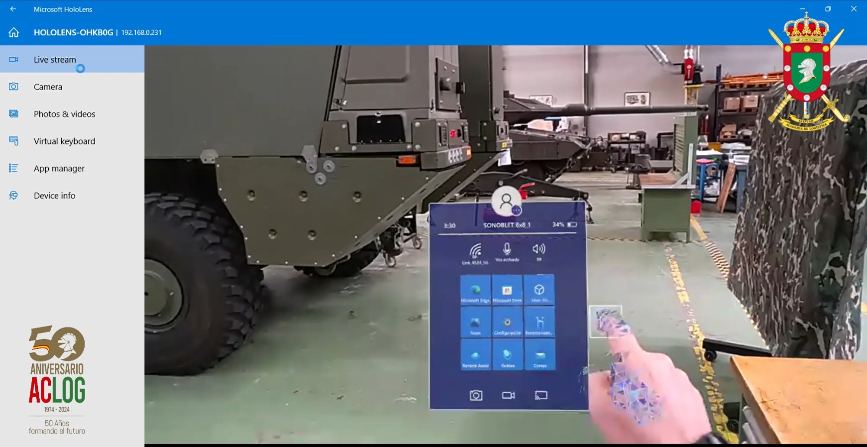 Ejemplo de realidad mixta