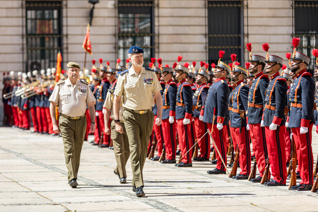 El Rey pasa revista a la formación