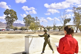 Prueba de lanzamiento de granadas. (BRILEG)