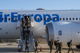 Llegada de los legionarios de la 1ª Rotación del contingente de la BRILIB XXXII (BRILEG)